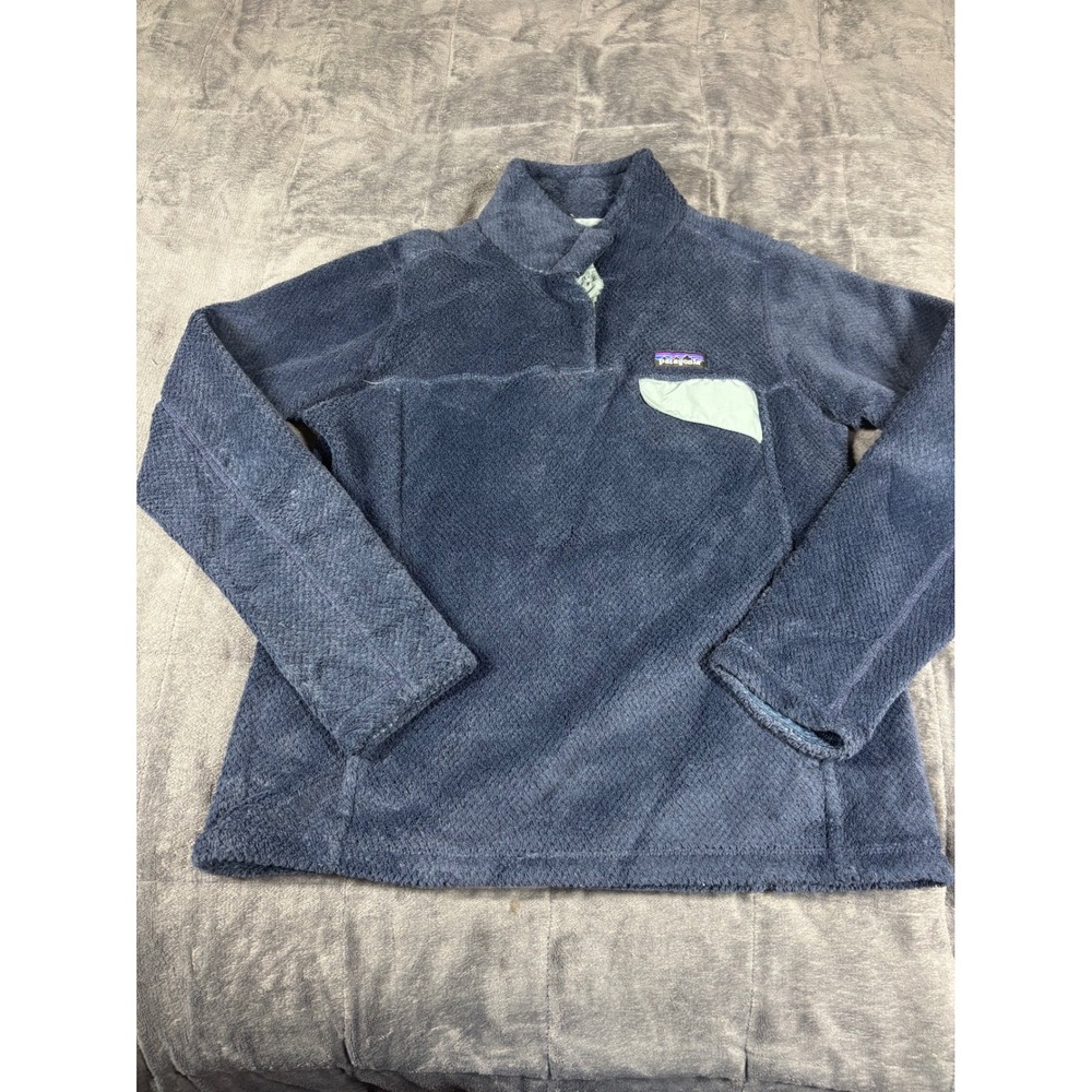 Patagonia Womens Re-Tool‎ Snap-T Fleece Pullover Navy Blue 25442 Medium